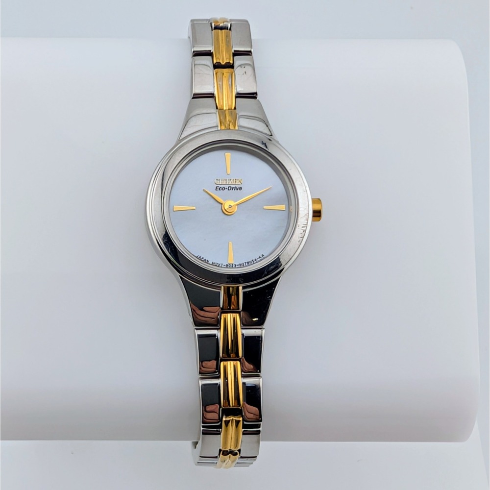 Citizen Eco-Drive B023-S049997 Women's 21mm Two Tone Mother of Pearl Dial Watch